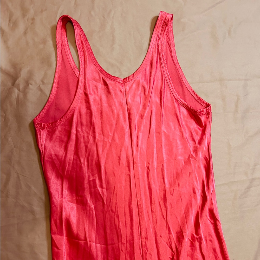 Nation LTD tank midi satin dress in pink color Size Medium - Picture 14 of 16